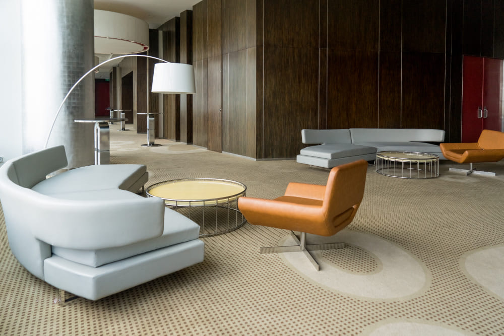Executive office with custom furniture